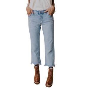 FREE PEOPLE Boot Cut Jean Women 25 Maggie Mid-Rise Straight Cowgirl Preppy Boho